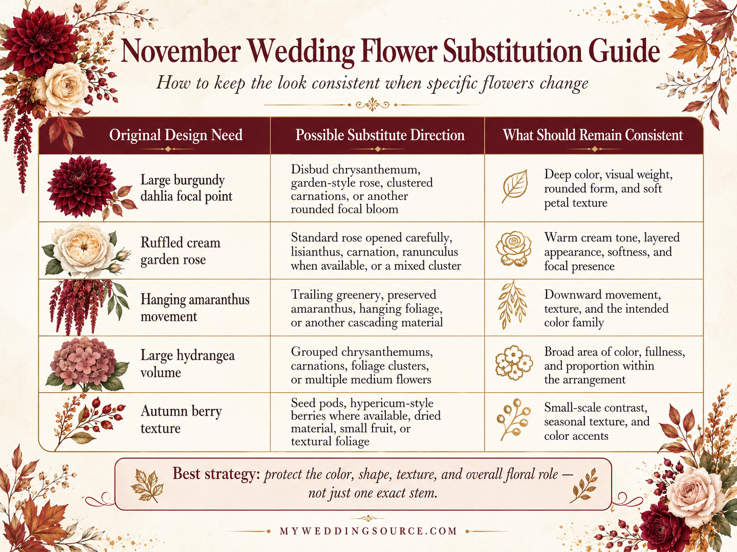 November Wedding Flowers: Seasonal Options, Costs, and Smart Substitutions 8 November Wedding Flowers