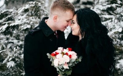 winter wedding photos low light