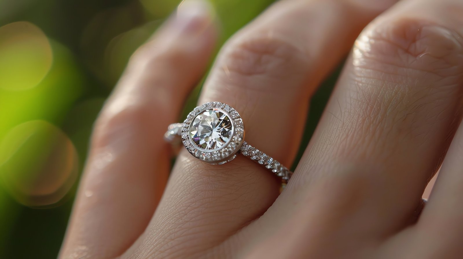 Engagement Ring Insurance: Hidden Costs and Fees the Quote May Not Show 11 Close-up of a diamond engagement ring on a woman's finger, the kind of ring insurance policies are written to protect
