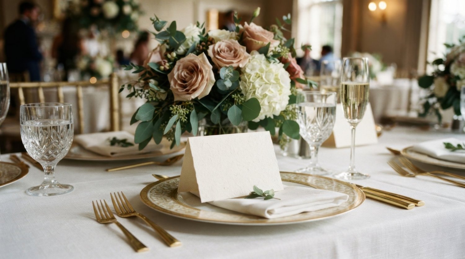 Wedding Vendor Tipping: Who to Tip, How Much, and When 7 Elegant wedding reception table setting with floral centerpiece and gold accents